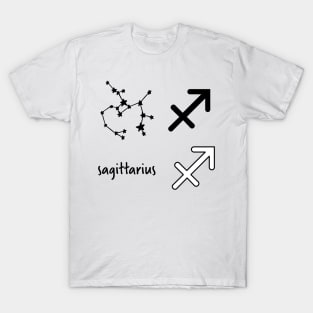 Sagittarius Star Sign Symbol and Constellation Sticker Pack T-Shirt